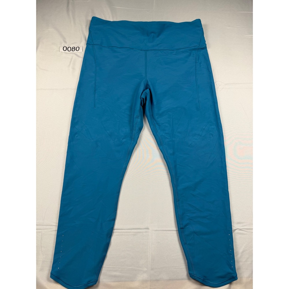 Athleta Pacesetter 7/8 Tight Leggings XL Blue Teal High Rise Running Yoga Pants